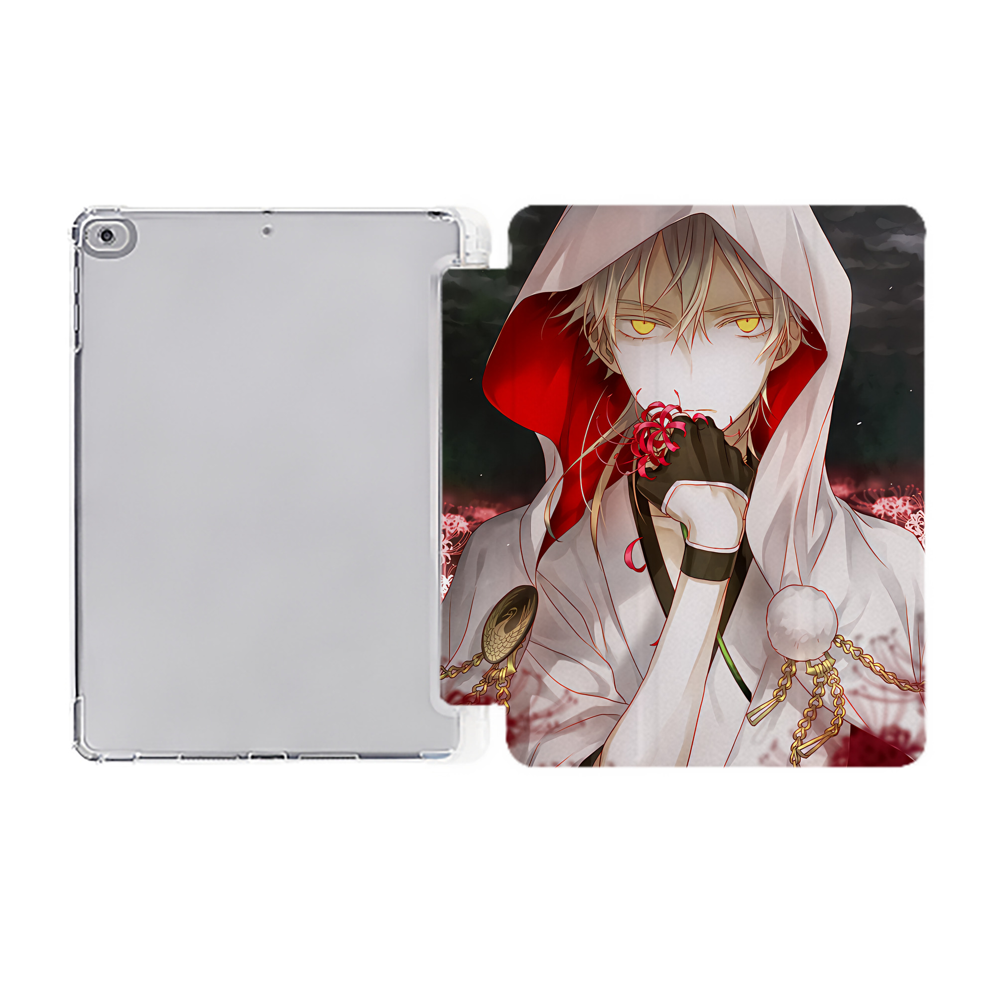 （画像用） 刀剣乱舞 Touken Ranbu IPad ケース ペン収納付き 三つ折りスタンド PUレザー×シリコン 対応機種9.5/10.5/10.9インチ
